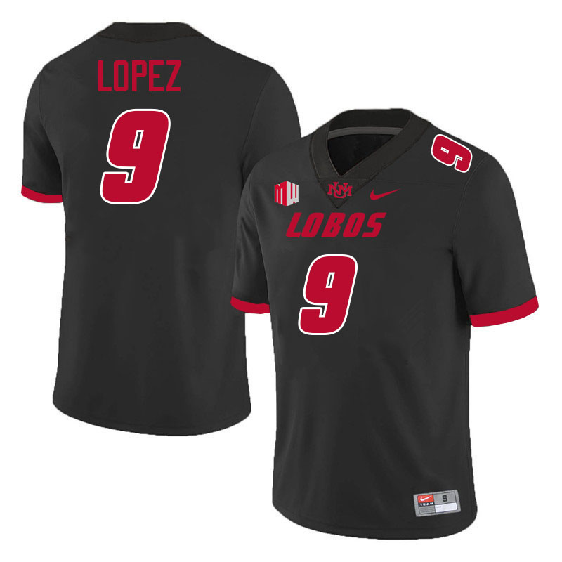 Gabriel Lopez UNM Lobos Jersey,New Mexico Lobos Football Jersey,Uniforms-Black